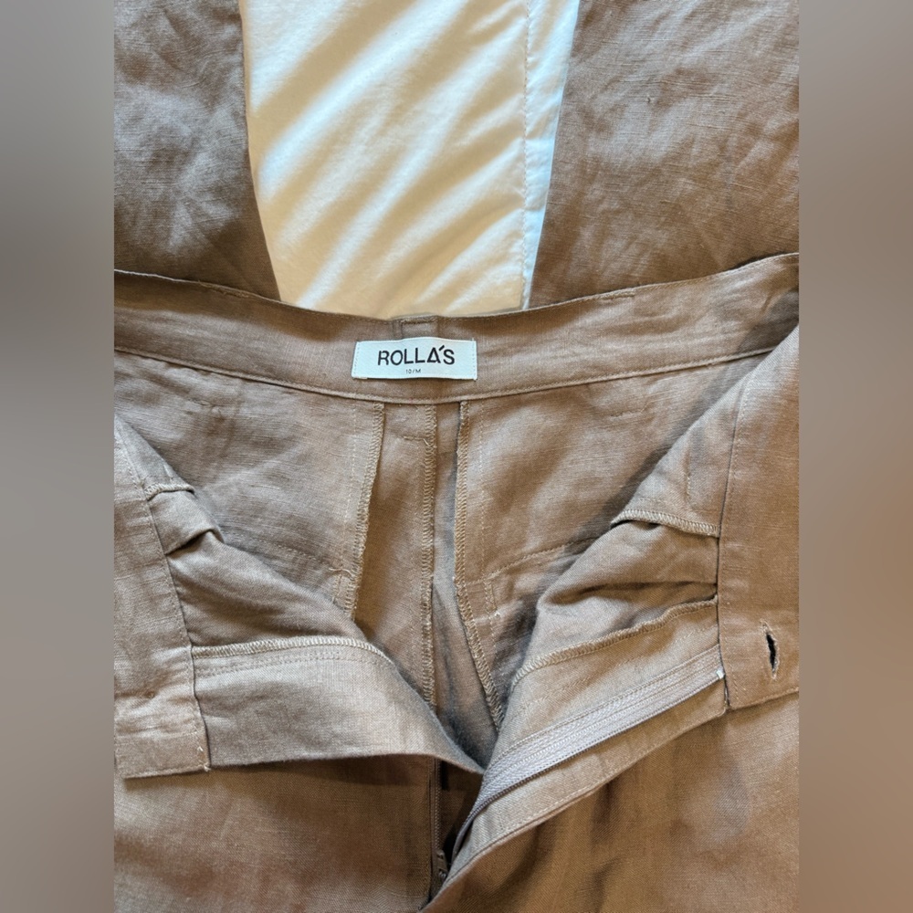 ROLLA'S linen blend Brown Wide-Leg Pants - Picture 10 of 14